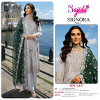 Sajida Signora Vol 1 Georgette With Embroidered Work Pakistani Salwar Kameez