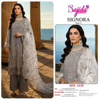 Sajida Signora Vol 1 Georgette With Embroidered Work Pakistani Salwar Kameez