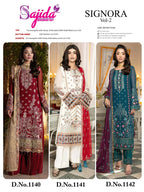 Sajida Signora Vol 2 Georgette With Embroidered Work Pakistani Salwar Kameez