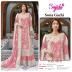 Sajida Sona Gachi Dola Mate Silk With Embroidered Pakistani Salwar Kameez