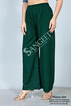 Sangeet Plazzo Girl Colors Rayon Chicken Sequence Plazzo Pant Collection