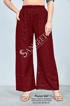 Sangeet Plazzo Girl Colors Rayon Chicken Sequence Plazzo Pant Collection