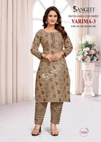 Sangeet Varima Vol 3 Rayon Handloom Kurti With Bottom Collection