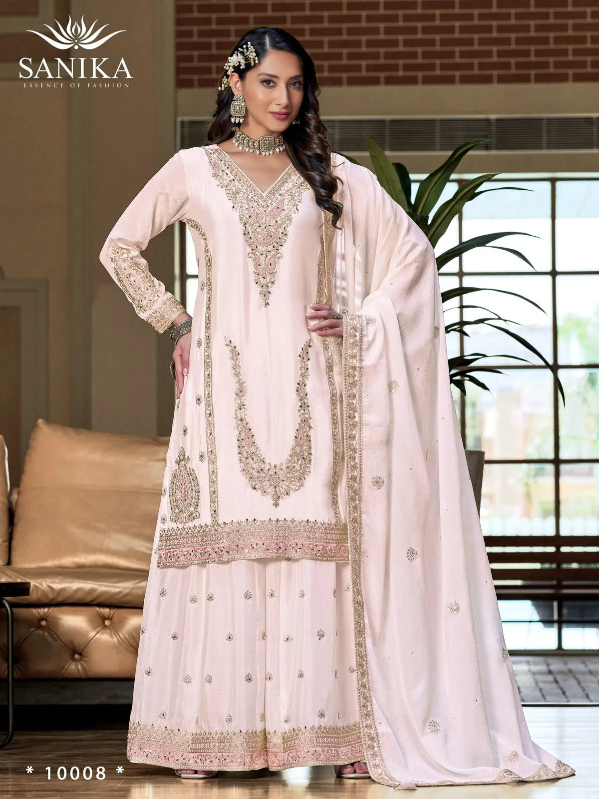 Sanika Kalki Chinnon Silk Hand Work Eid Special Collection