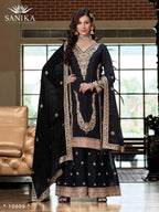 Sanika Kalki Chinnon Silk Hand Work Eid Special Collection