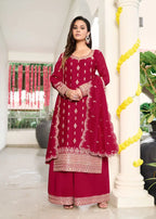 Sanika Sangeet Vichitra Silk Embroidered Salwar Kameez-