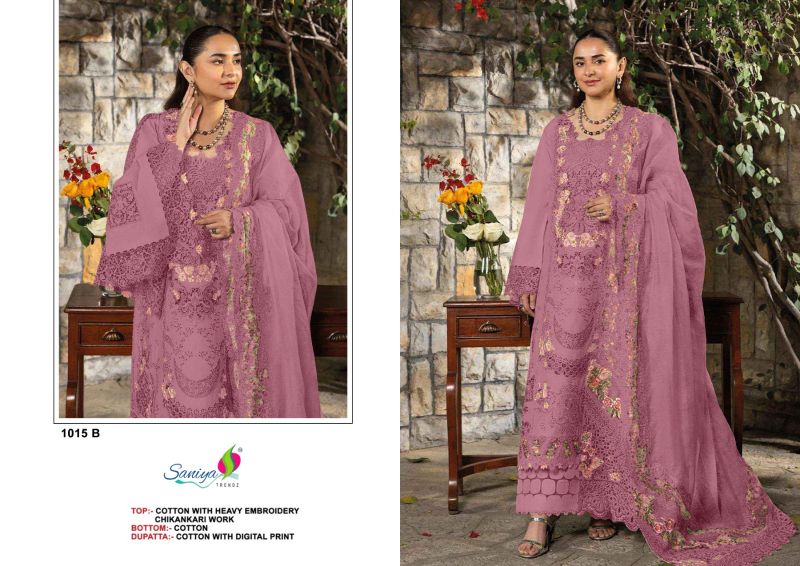 Saniya 1015 A To D Cotton Chikankari Embroidered Salwar Kameez