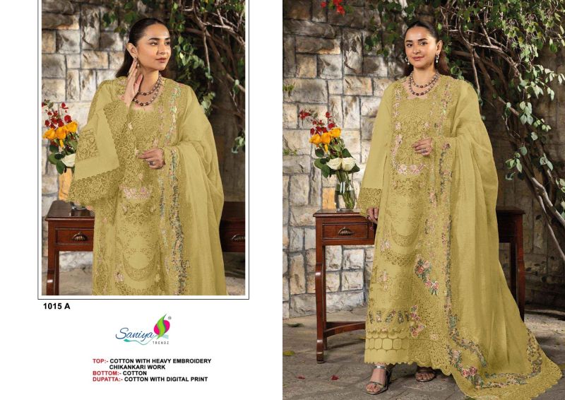 Saniya 1015 A To D Cotton Chikankari Embroidered Salwar Kameez