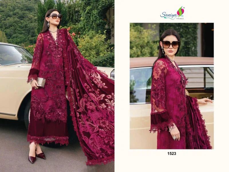 Saniya 1523 Rayon Cotton Embroidered Salwar Kameez