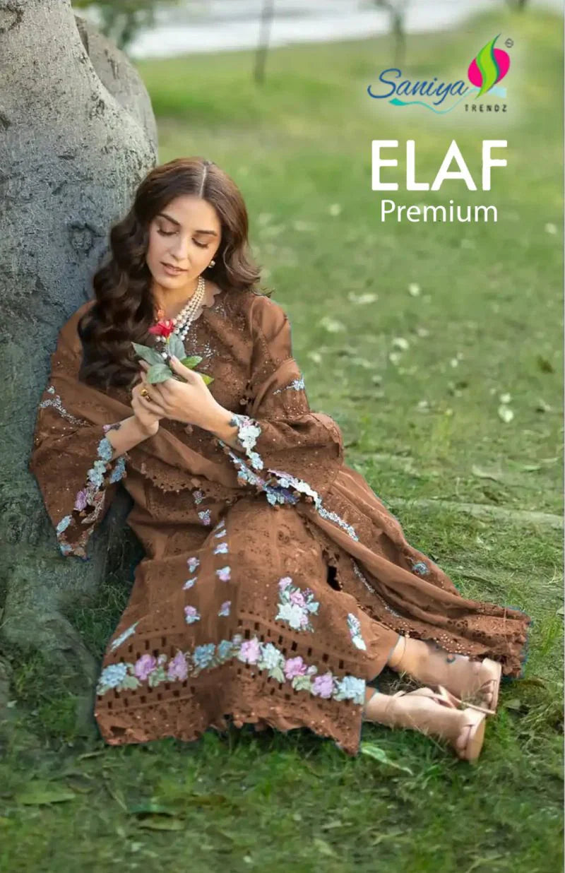Saniya Elaf Premium 1692 Cotton Embroidered Salwar Kameez