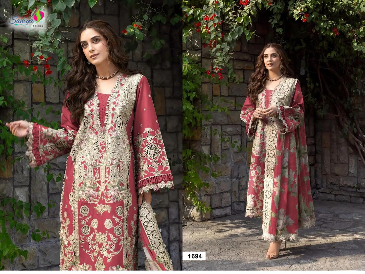 Saniya 1694 Cotton Chikankari Embroidered Salwar Kameez
