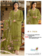 Saniya 7163 M To P Cotton With Heavy Embroidered Chikankari Work Salwar Kameez