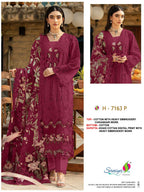 Saniya 7163 M To P Cotton With Heavy Embroidered Chikankari Work Salwar Kameez