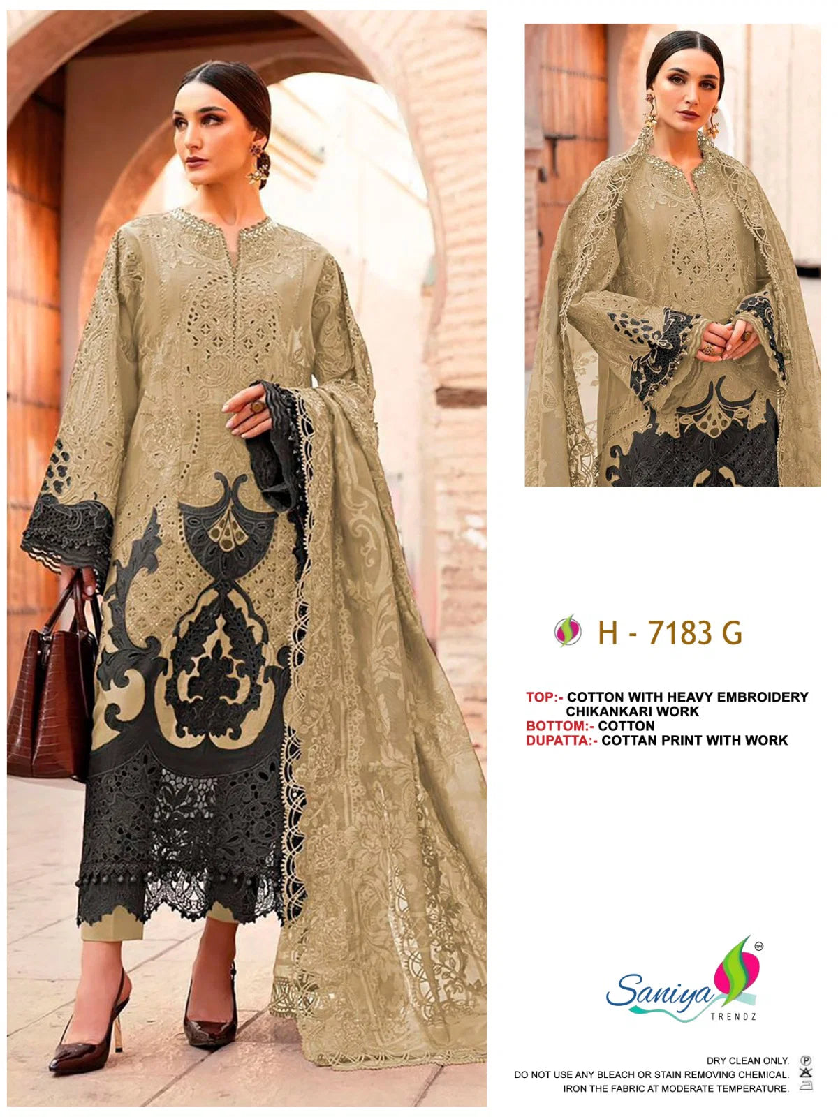 Saniya 7183 Cotton Embroidered Salwar Kameez Collection