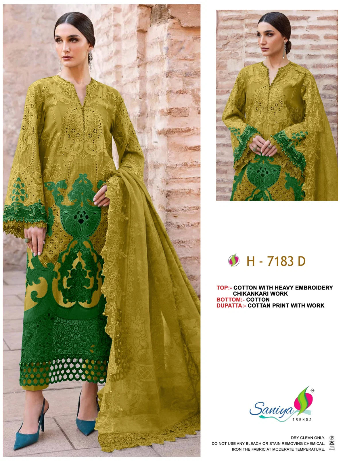 Saniya 7183 Cotton Embroidered Salwar Kameez Collection