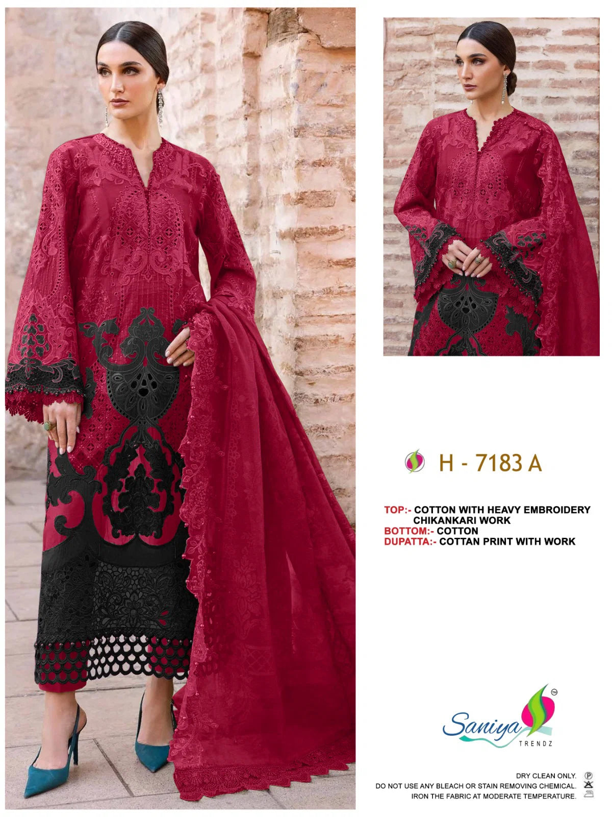 Saniya 7183 Cotton Embroidered Salwar Kameez Collection