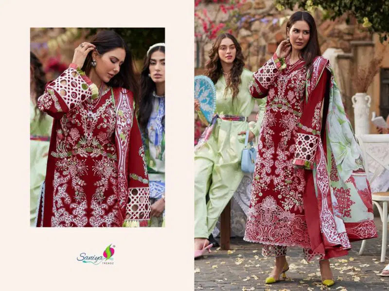 Saniya 7191 A To C Cotton Chikankari Embroidered Salwar Kameez