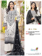 Saniya 7192 To 7194 Cotton Embroidered Salwar Kameez