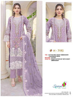 Saniya 7192 To 7194 Cotton Embroidered Salwar Kameez