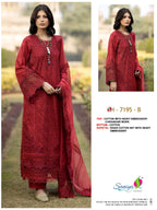 Saniya 7195 A And B Cotton Embroidered Salwar Kameez Collection