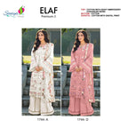 Saniya Elaf 1741 And 1744 Cotton Embroidered Salwar Kameez
