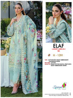 Saniya Elaf Luxury Lawn 25 Vol 3 Cotton Embroidered Salwar Kameez