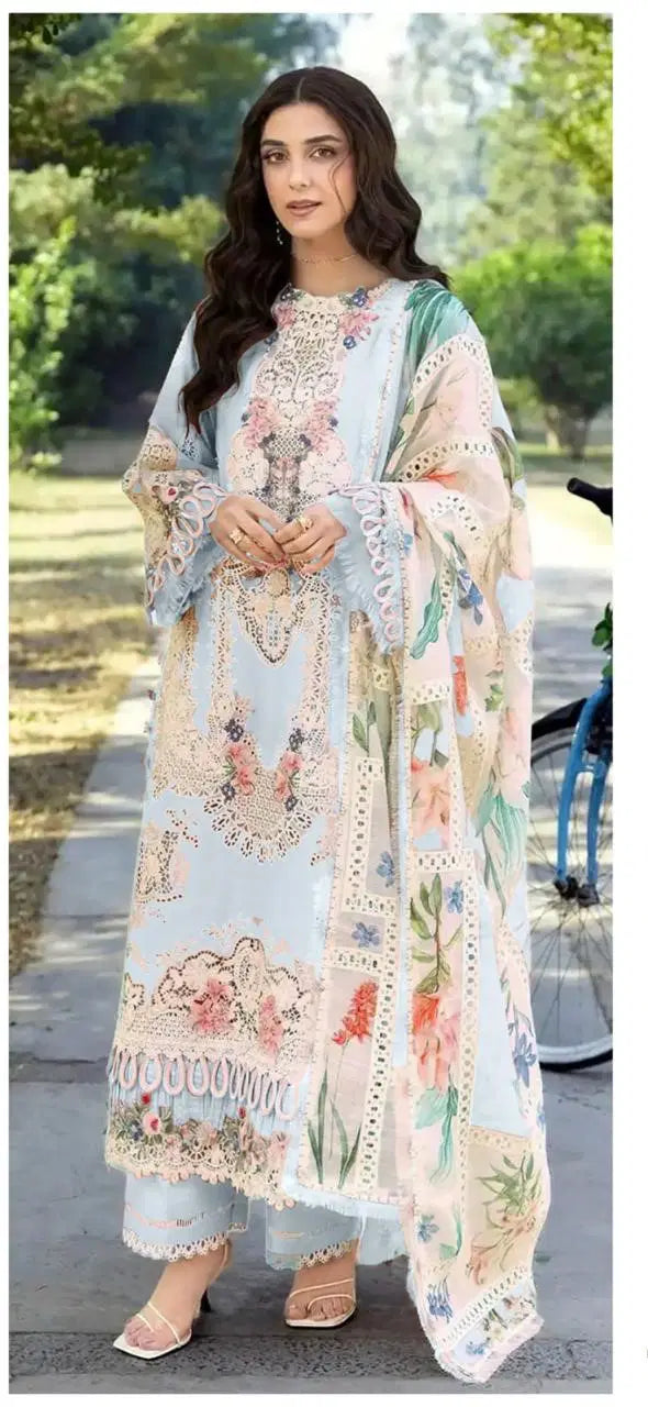 Saniya Elaf 1691 Cotton Embroidered Salwar Kameez