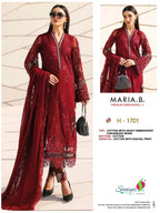 Saniya Maria B Premium Embroidered 3 Cotton With Chikankari Embroidered Salwar Kameez