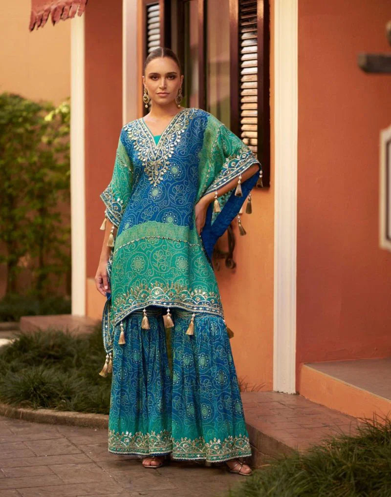 Sayuri Magic Nx Viscose Hand Mirror Kaftan Collection