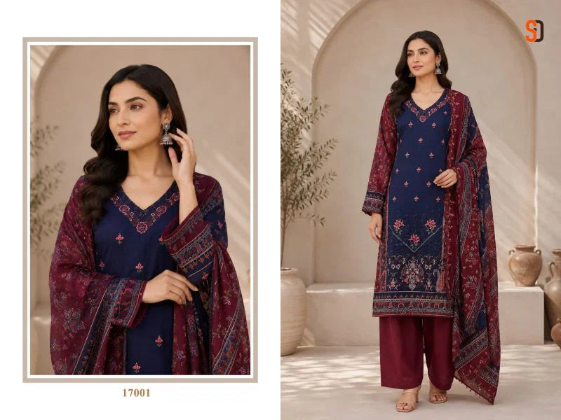 Sharaddha Bin Saeed Vol 17 Cotton With Self Embroidered Salwar Kameez