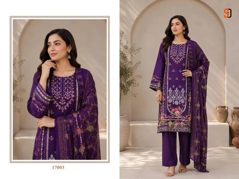 Sharaddha Bin Saeed Vol 17 Cotton With Self Embroidered Salwar Kameez