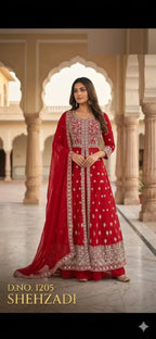 Shehzadi Ka 1205 Georgette Embroidered Gown With Dupatta