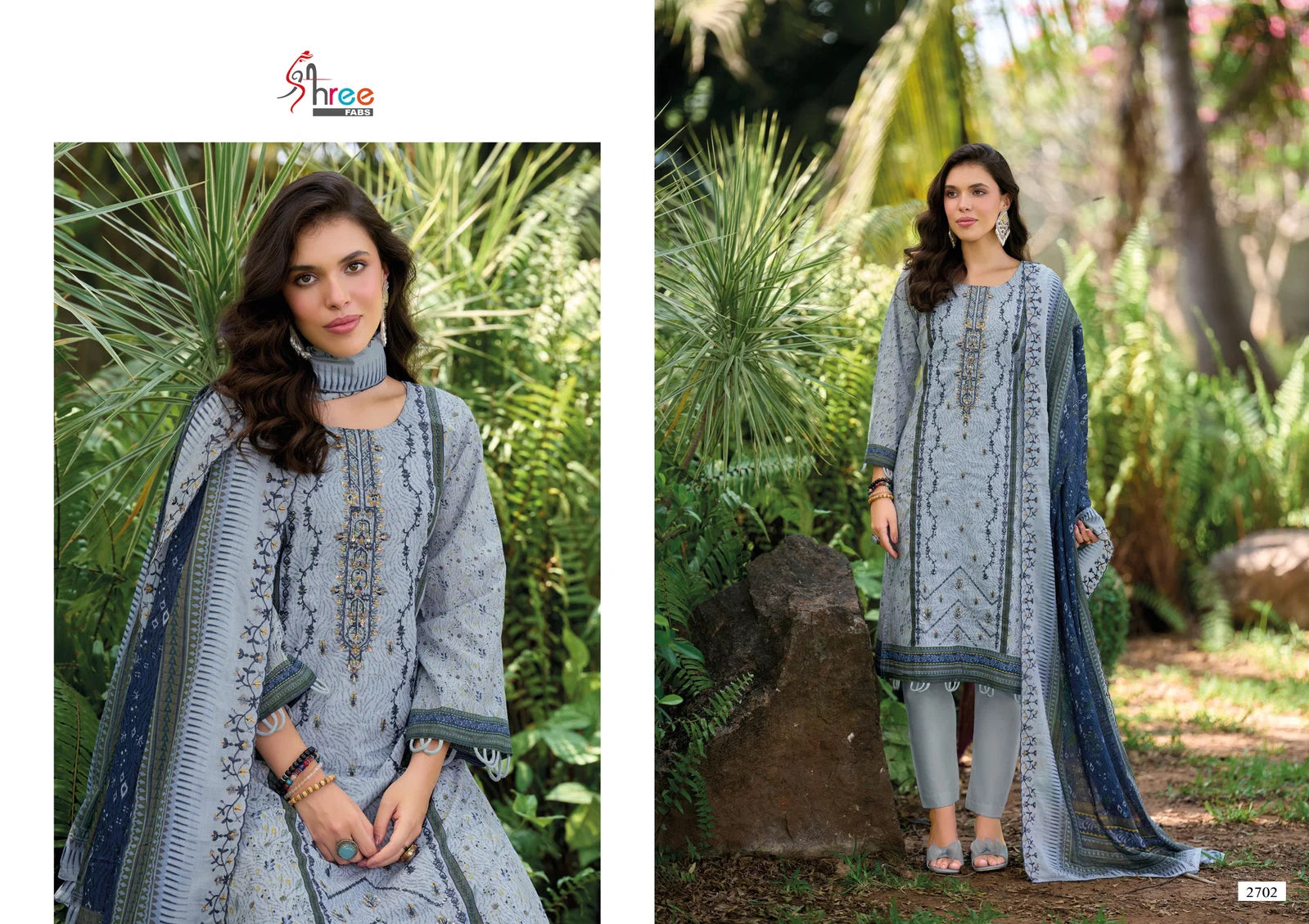 Shree Bin Saeed Lawn Collection Vol 27 Cotton Embroidered Pakistani Suit