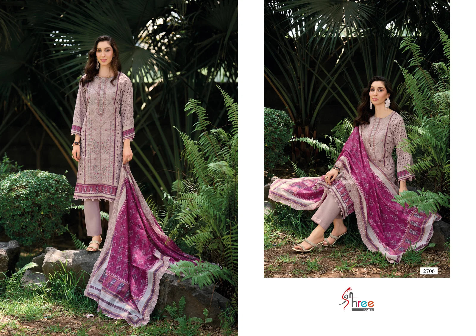 Shree Bin Saeed Lawn Collection Vol 27 Cotton Embroidered Pakistani Suit