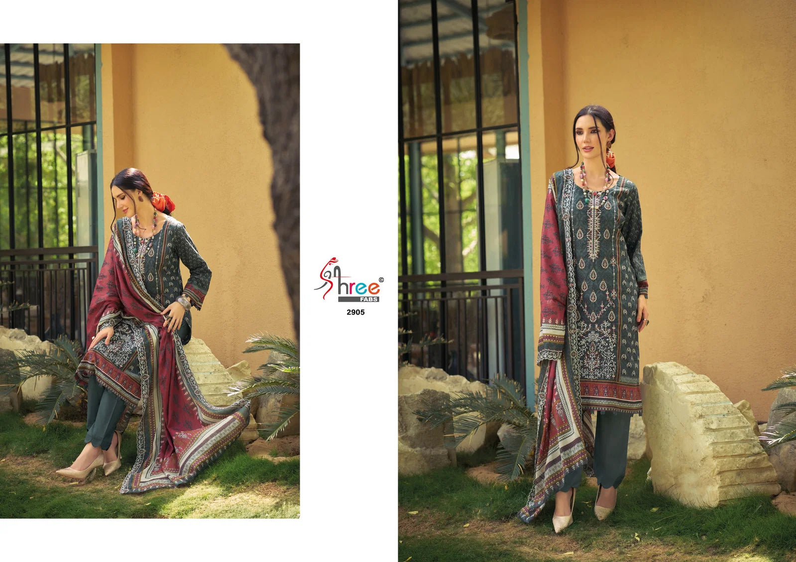 Shree Bin Saeed Lawn Collection Vol 29 Cotton Embroidered Pakistani Suit