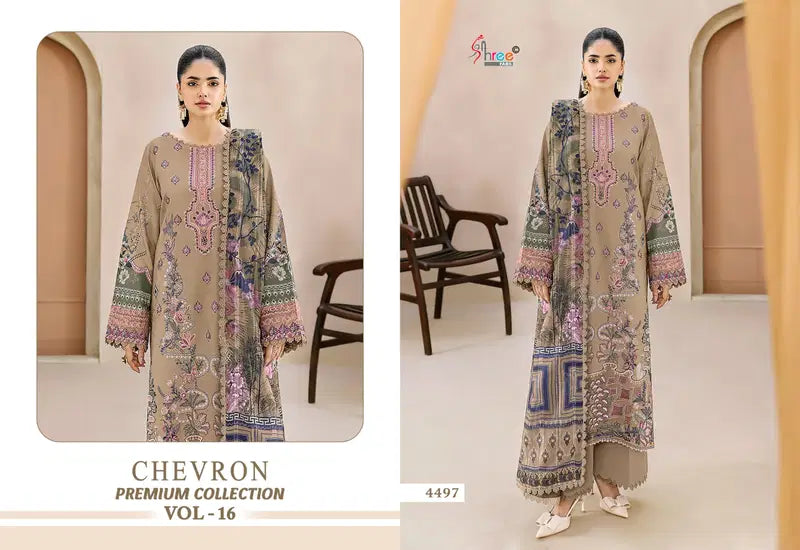 Shree Chevron Premium Collection Vol 16 Cotton Dupatta Pakistani Suit Full Catalog available at wholesale rate.