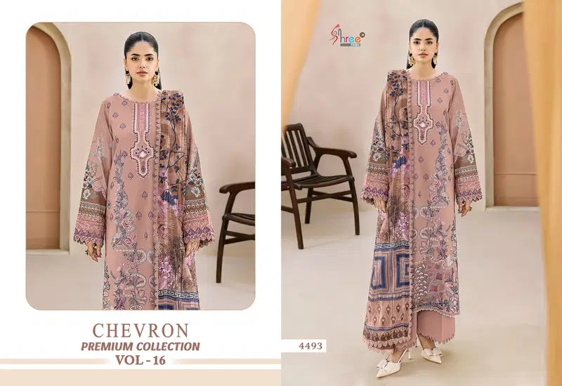 Shree Chevron Premium Collection Vol 16 Cotton Dupatta Pakistani Suit Full Catalog available at wholesale rate.