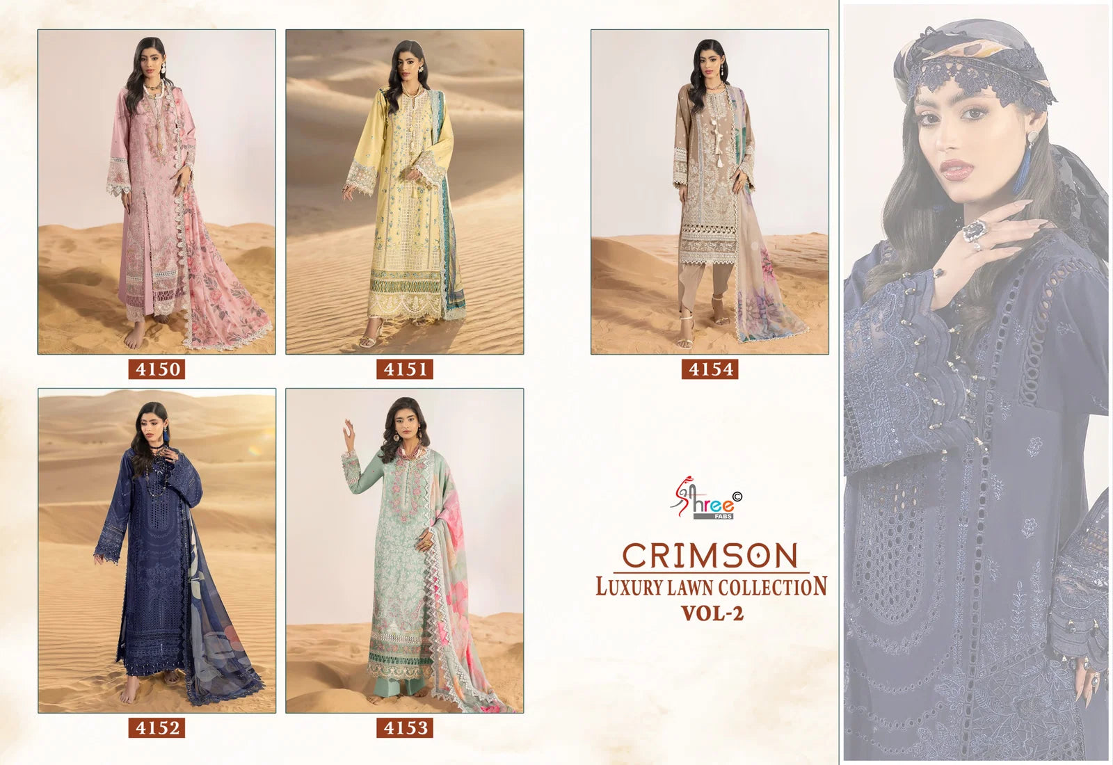 Shree Crimson Luxury Lawn Collection Vol 2