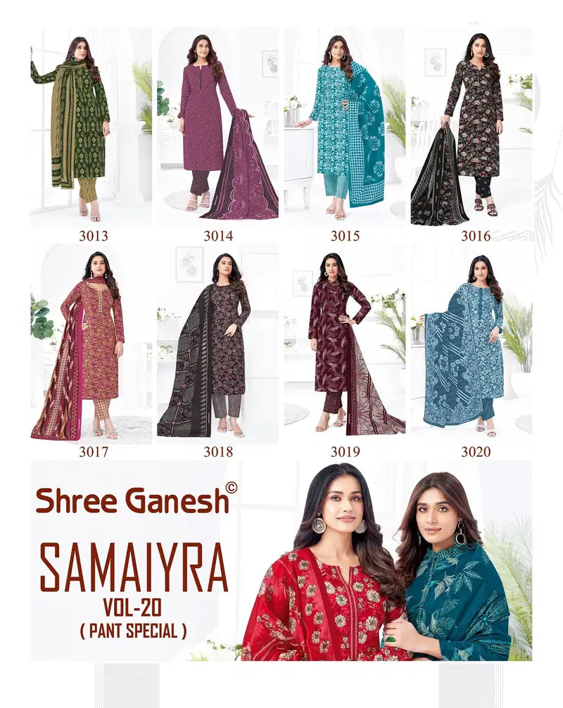 Shree Ganesh Samaiyra Vol 20 Cotton Printed Dress Material