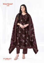 Shree Ganesh Zeenat Vol 5 Cotton Printed Anarkali Kurti Pant With Dupatta