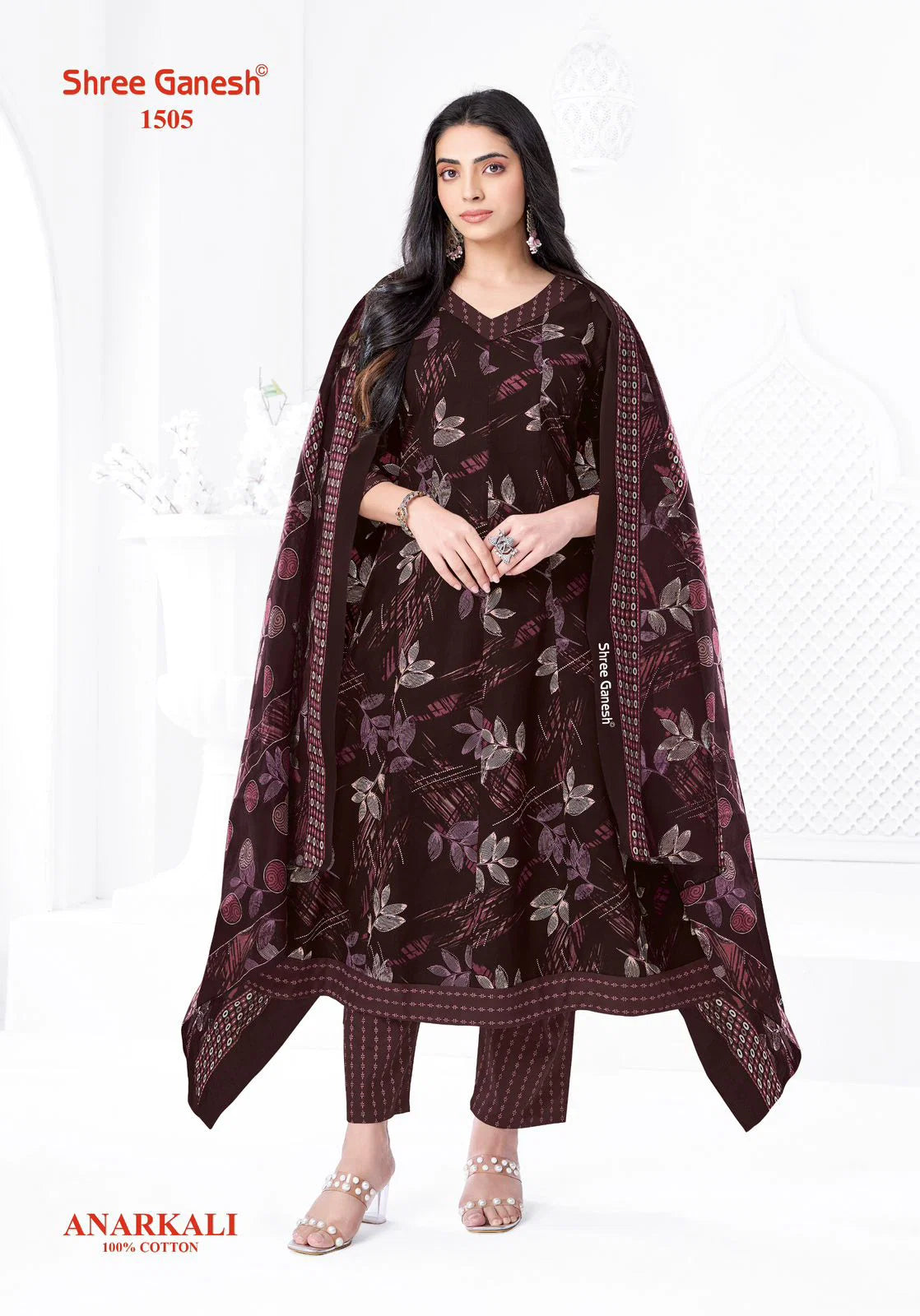 Shree Ganesh Zeenat Vol 5 Cotton Printed Anarkali Kurti Pant With Dupatta