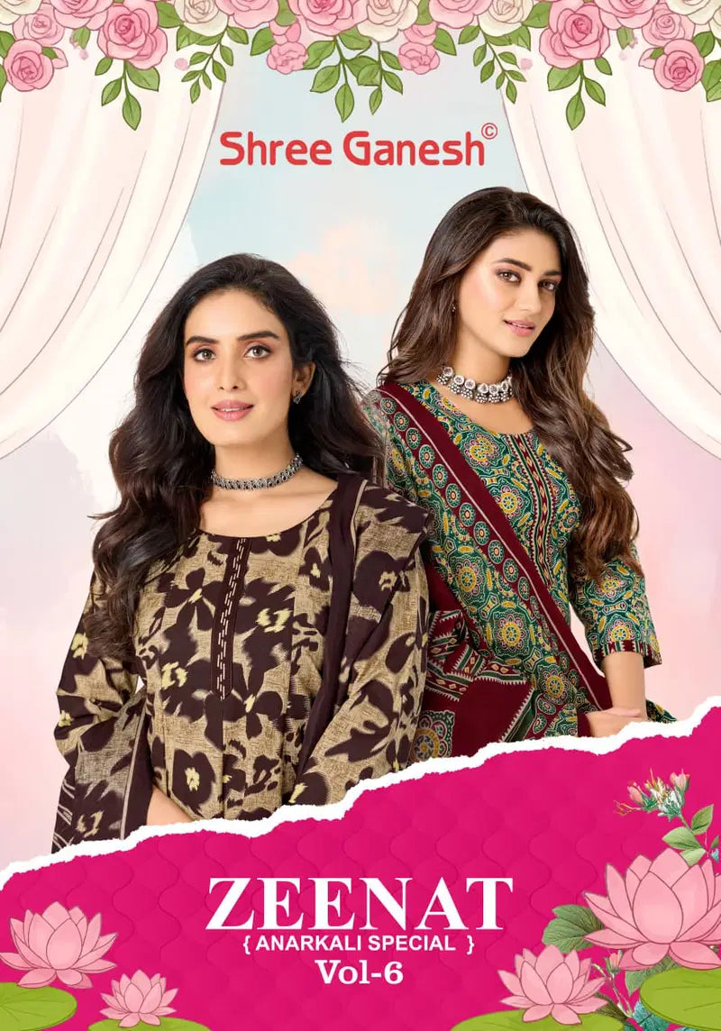 Shree Ganesh Zeenat Vol 6 Readymade Cotton Kurti Set Collection