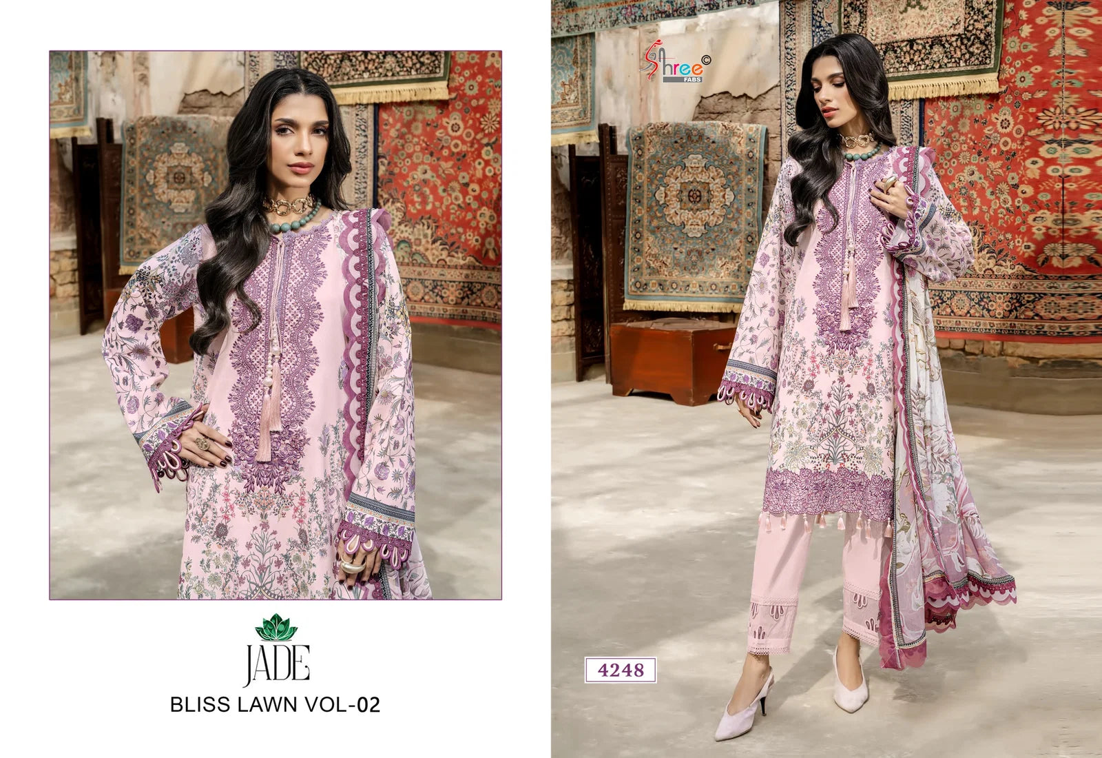 Shree Jade Bliss Lawn Vol 2 Cotton Dupatta Cotton Printed Salwar Kameez