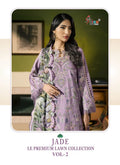 Shree Jade Le Premium Lawn Collection Vol 2 Cotton Dupatta Cotton Salwae Kameez