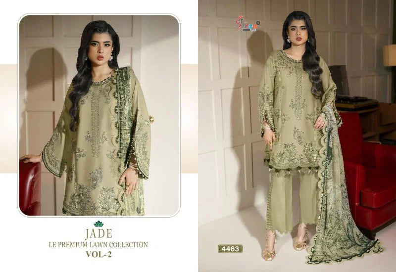 Shree Jade Le Premium Lawn Collection Vol 2 Cotton Dupatta Cotton Salwae Kameez