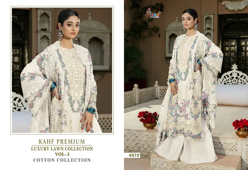 Shree Kahf Luxury Lawn Collection Vol 3 Cotton Dupatta Cotton Salwar Suit Collection