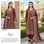 Shree Kt 366 Viscose Muslin Hand Worked Salwar Kameez