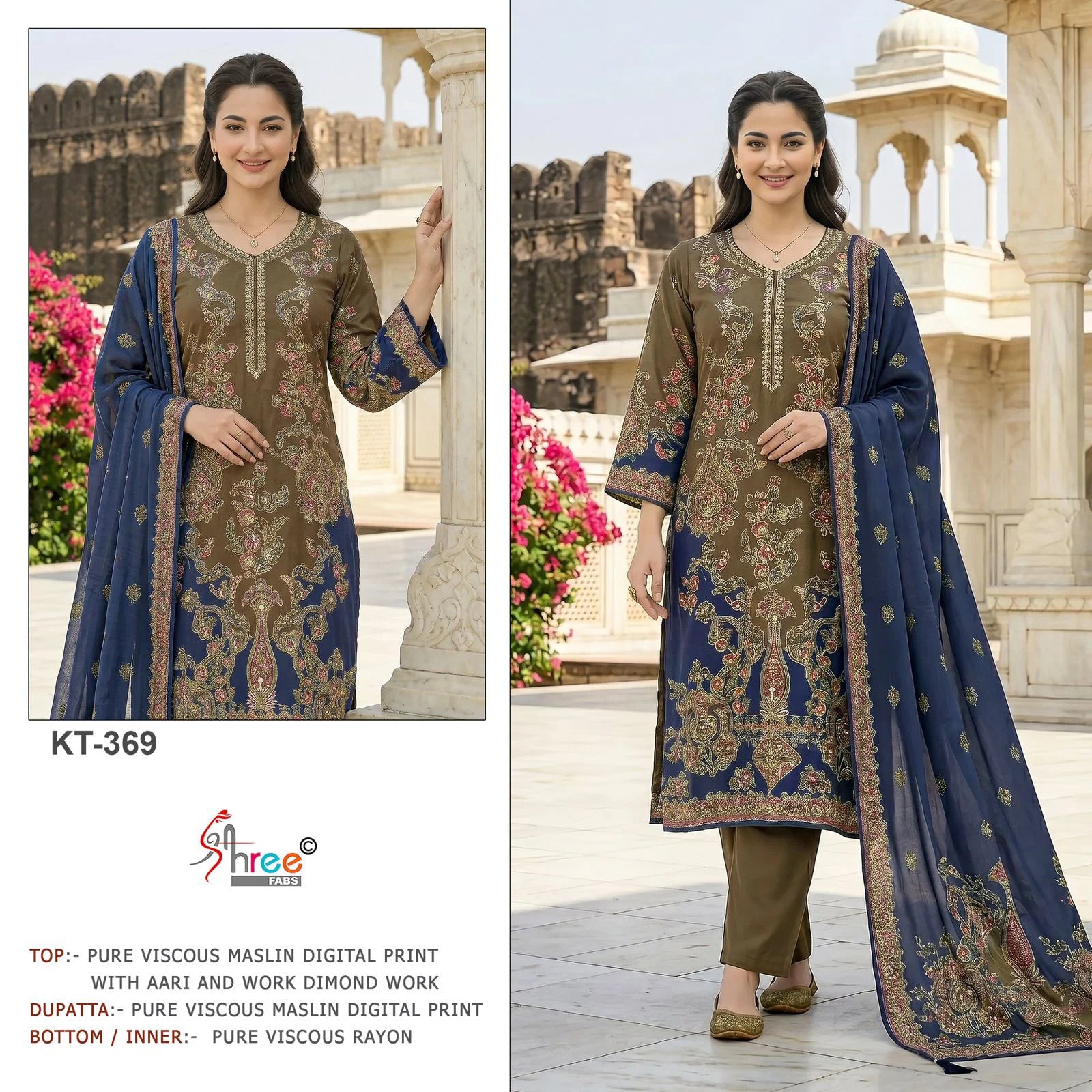 Shree Kt 369 Viscose Muslin Digital Printed Salwar Kameez