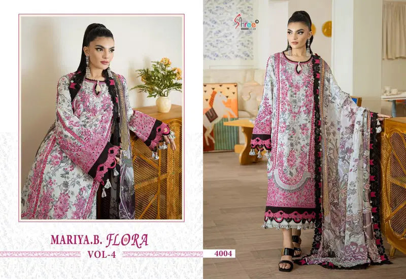 Shree Maria B Flora Vol 4 Cotton Printed Salwar Kameez Collection