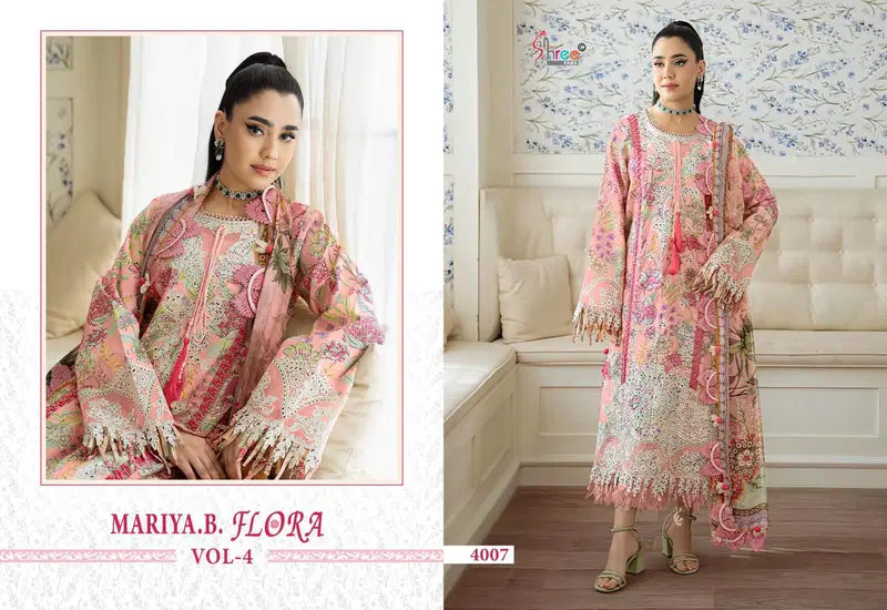 Shree Maria B Flora Vol 4 Cotton Printed Salwar Kameez Collection